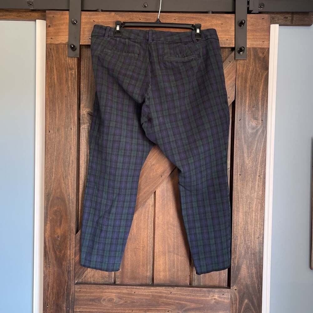 Gap Womens Signature Skinny Ankle Slim Pants Multicolor Plaid Mid Rise 14 - Picture 2 of 6